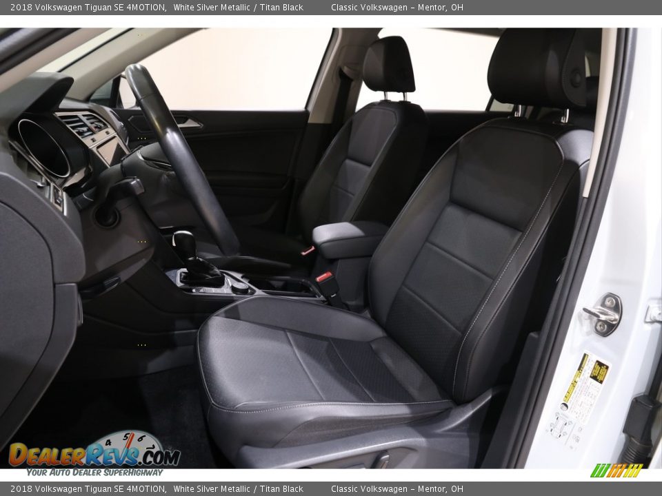 2018 Volkswagen Tiguan SE 4MOTION White Silver Metallic / Titan Black Photo #5