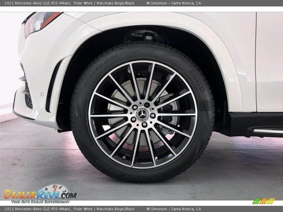 2021 Mercedes-Benz GLE 450 4Matic Polar White / Macchiato Beige/Black Photo #10