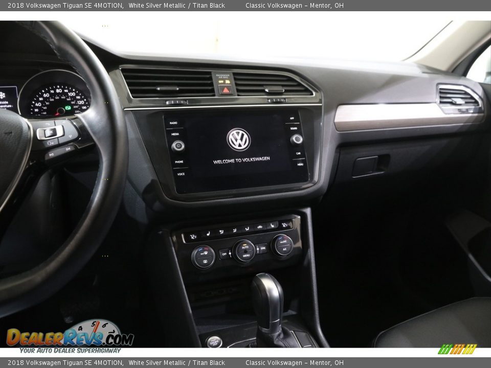 2018 Volkswagen Tiguan SE 4MOTION White Silver Metallic / Titan Black Photo #9