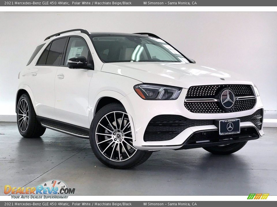 2021 Mercedes-Benz GLE 450 4Matic Polar White / Macchiato Beige/Black Photo #12