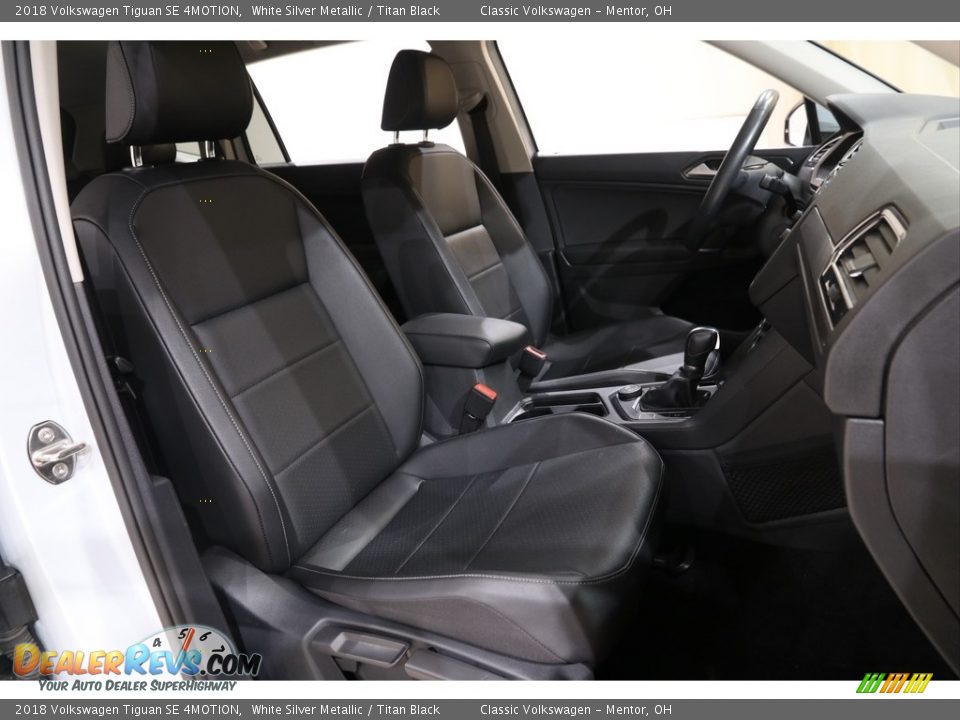 2018 Volkswagen Tiguan SE 4MOTION White Silver Metallic / Titan Black Photo #13
