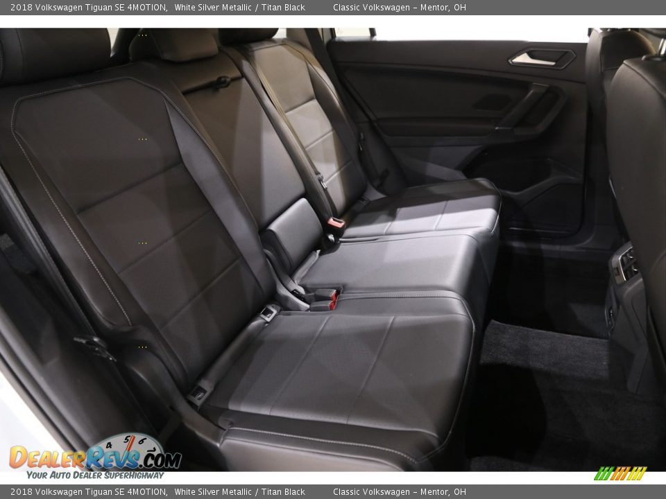 2018 Volkswagen Tiguan SE 4MOTION White Silver Metallic / Titan Black Photo #14