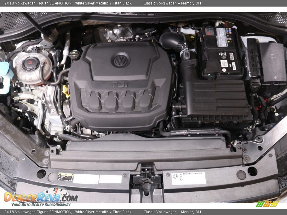 2018 Volkswagen Tiguan SE 4MOTION White Silver Metallic / Titan Black Photo #17