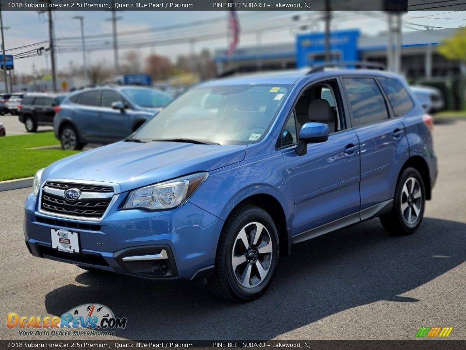 2018 Subaru Forester 2.5i Premium Quartz Blue Pearl / Platinum Photo #1