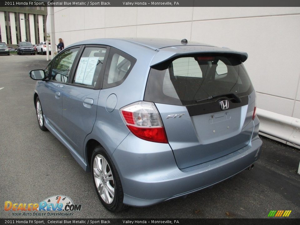 2011 Honda Fit Sport Celestial Blue Metallic / Sport Black Photo #3