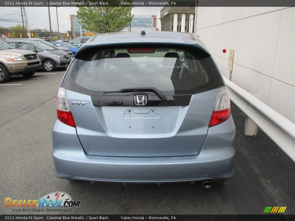 2011 Honda Fit Sport Celestial Blue Metallic / Sport Black Photo #4