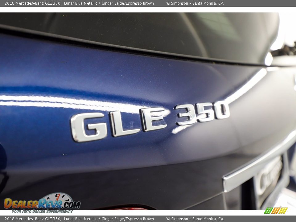 2018 Mercedes-Benz GLE 350 Lunar Blue Metallic / Ginger Beige/Espresso Brown Photo #10