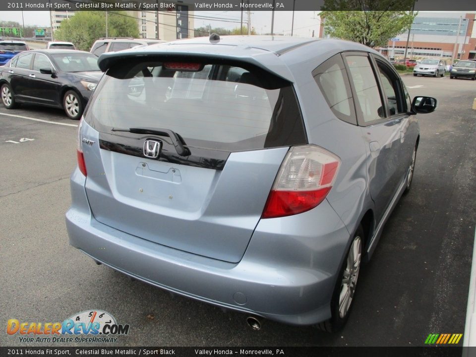 2011 Honda Fit Sport Celestial Blue Metallic / Sport Black Photo #5