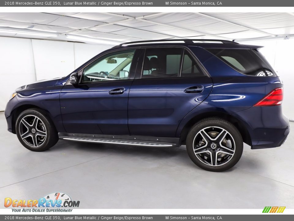 2018 Mercedes-Benz GLE 350 Lunar Blue Metallic / Ginger Beige/Espresso Brown Photo #12