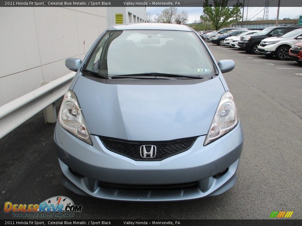 2011 Honda Fit Sport Celestial Blue Metallic / Sport Black Photo #8