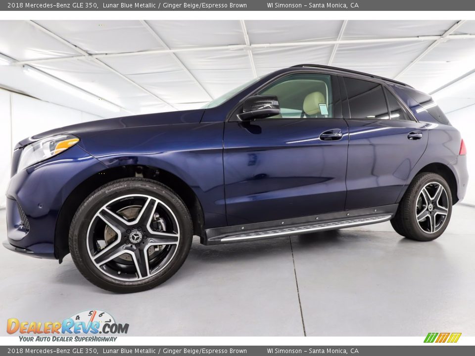 2018 Mercedes-Benz GLE 350 Lunar Blue Metallic / Ginger Beige/Espresso Brown Photo #14