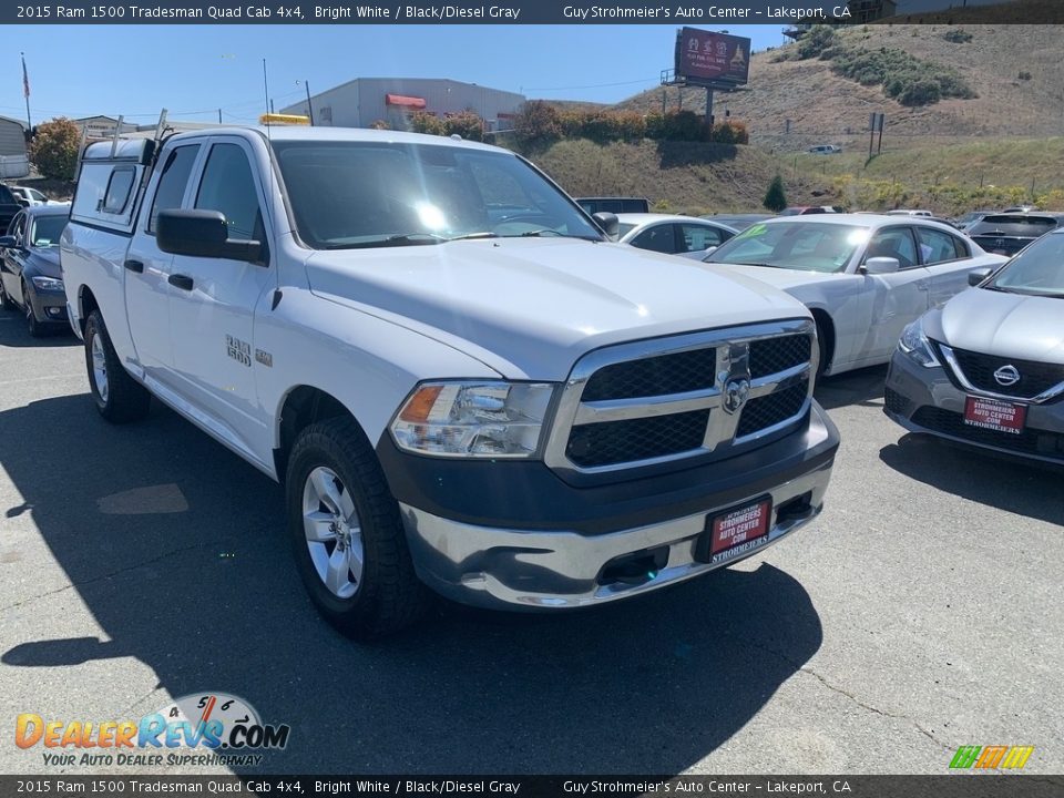 2015 Ram 1500 Tradesman Quad Cab 4x4 Bright White / Black/Diesel Gray Photo #1