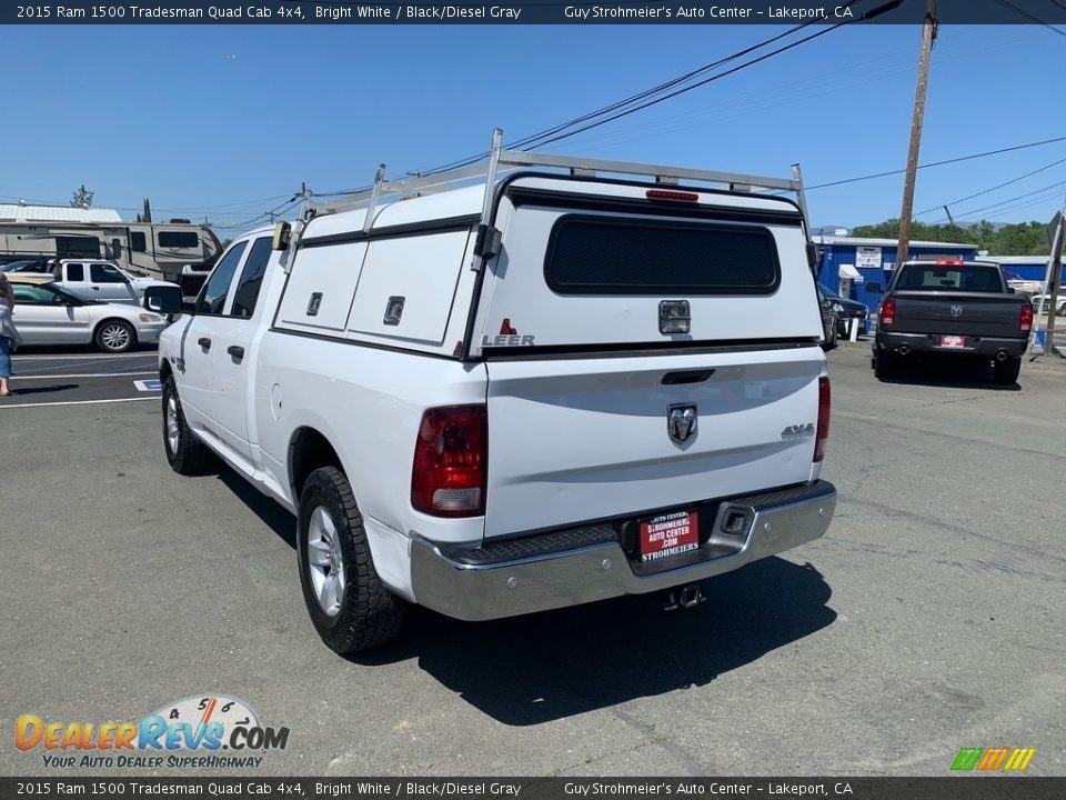 2015 Ram 1500 Tradesman Quad Cab 4x4 Bright White / Black/Diesel Gray Photo #5