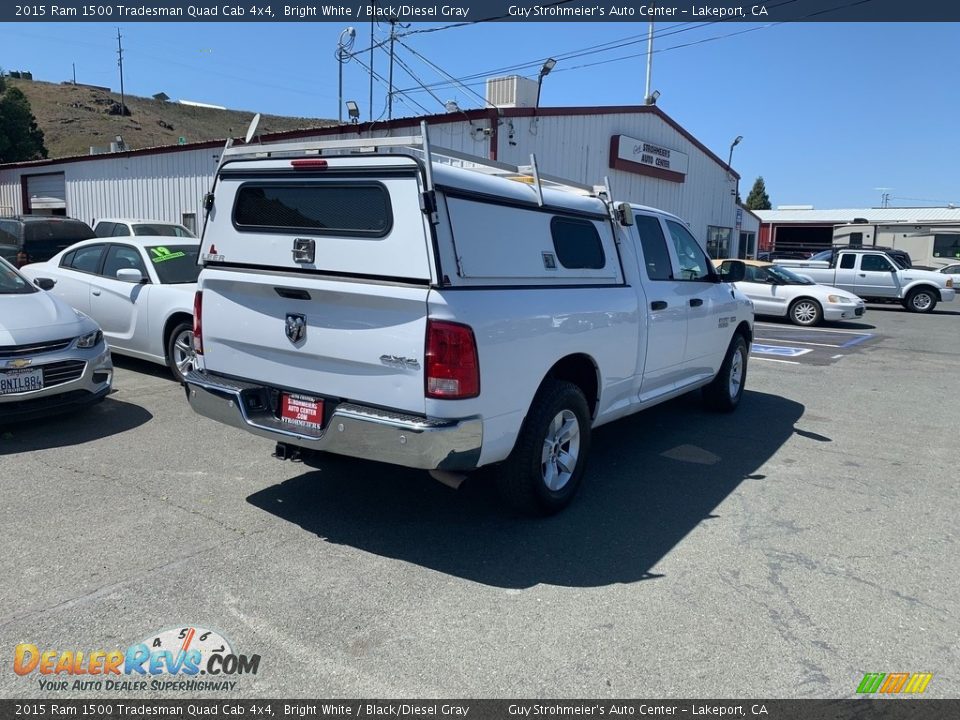 2015 Ram 1500 Tradesman Quad Cab 4x4 Bright White / Black/Diesel Gray Photo #6