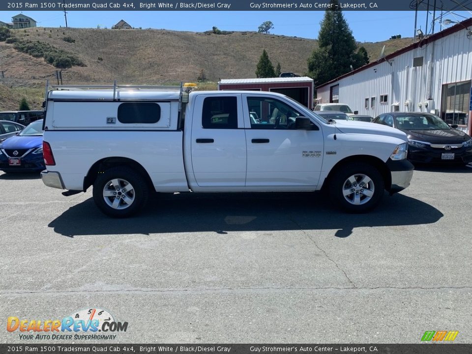 2015 Ram 1500 Tradesman Quad Cab 4x4 Bright White / Black/Diesel Gray Photo #8