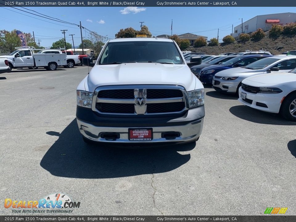 2015 Ram 1500 Tradesman Quad Cab 4x4 Bright White / Black/Diesel Gray Photo #9