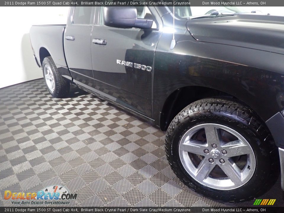 2011 Dodge Ram 1500 ST Quad Cab 4x4 Brilliant Black Crystal Pearl / Dark Slate Gray/Medium Graystone Photo #3