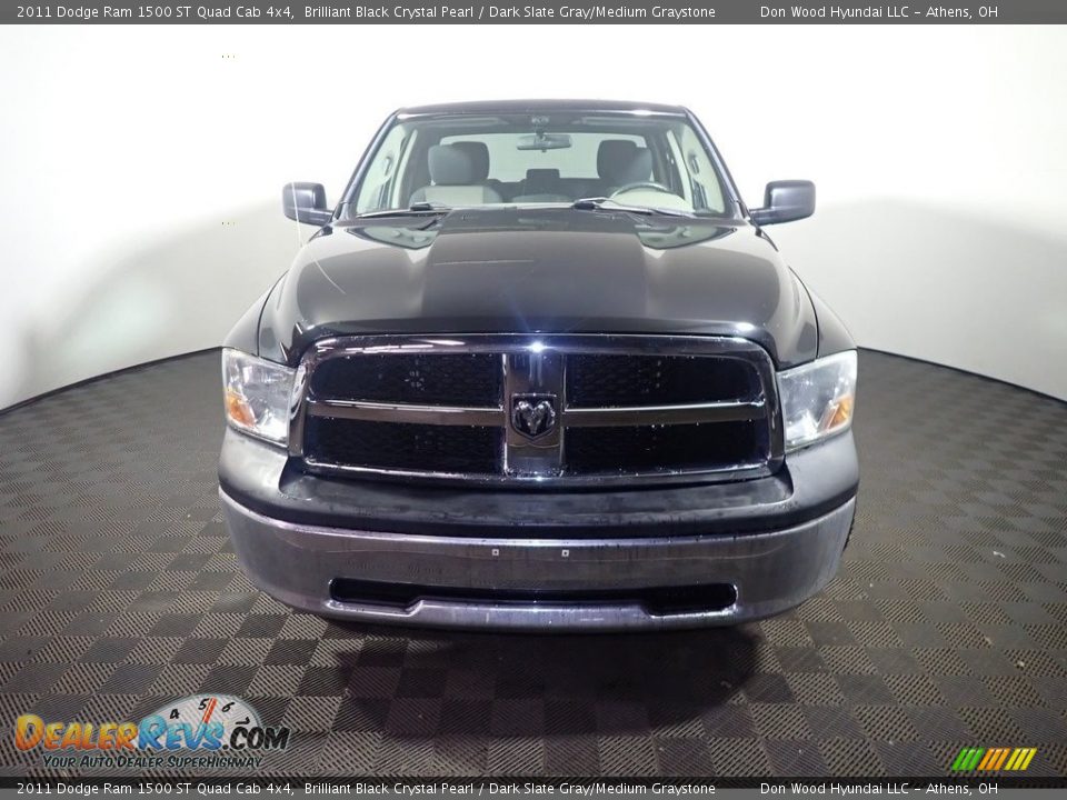 2011 Dodge Ram 1500 ST Quad Cab 4x4 Brilliant Black Crystal Pearl / Dark Slate Gray/Medium Graystone Photo #4