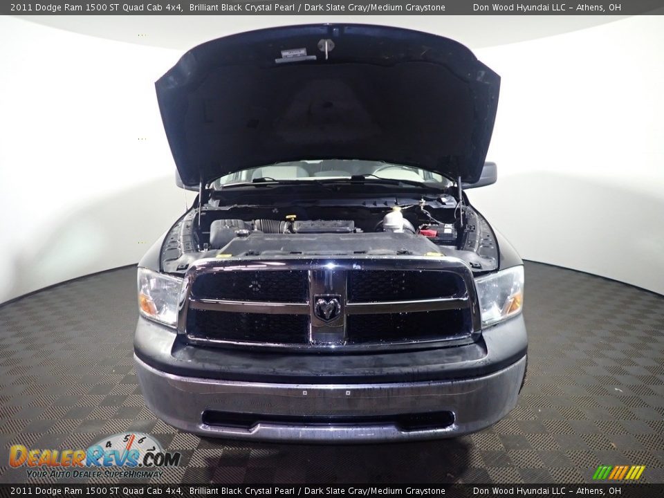 2011 Dodge Ram 1500 ST Quad Cab 4x4 Brilliant Black Crystal Pearl / Dark Slate Gray/Medium Graystone Photo #5