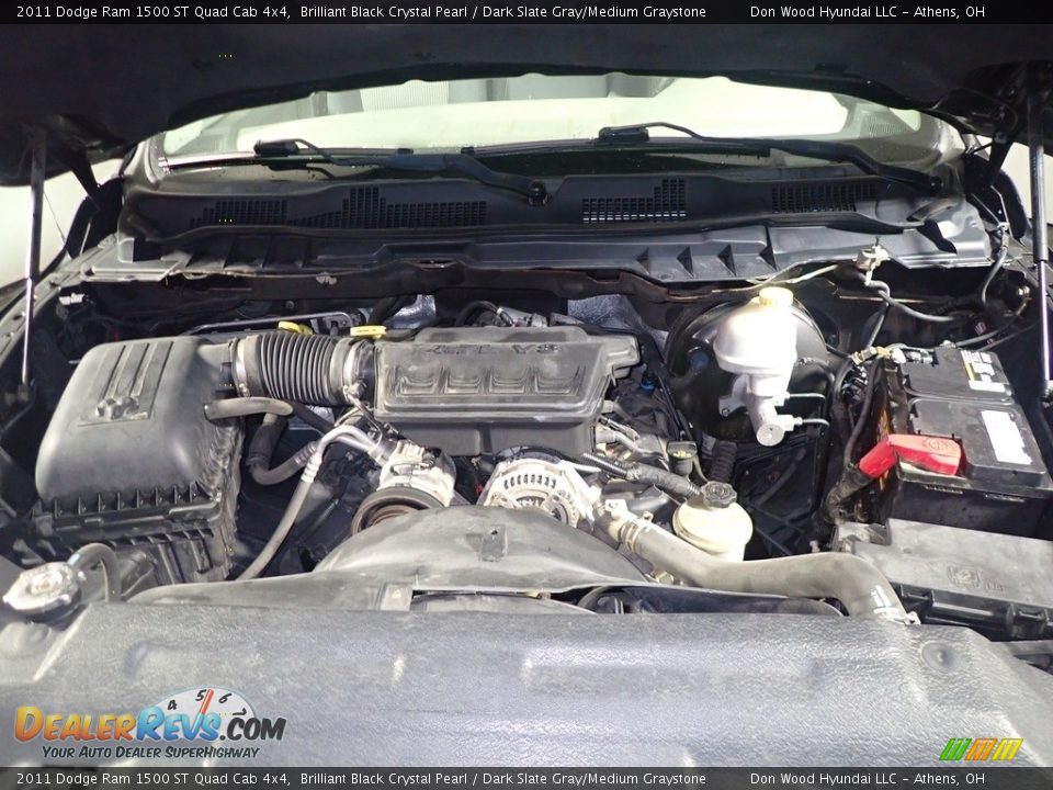 2011 Dodge Ram 1500 ST Quad Cab 4x4 Brilliant Black Crystal Pearl / Dark Slate Gray/Medium Graystone Photo #6