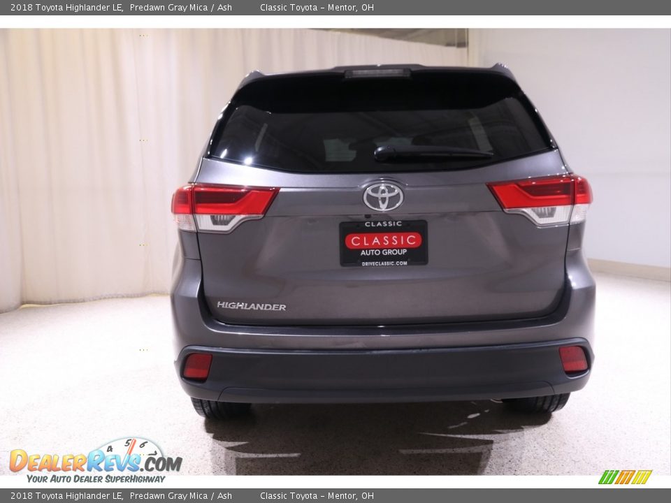 2018 Toyota Highlander LE Predawn Gray Mica / Ash Photo #16