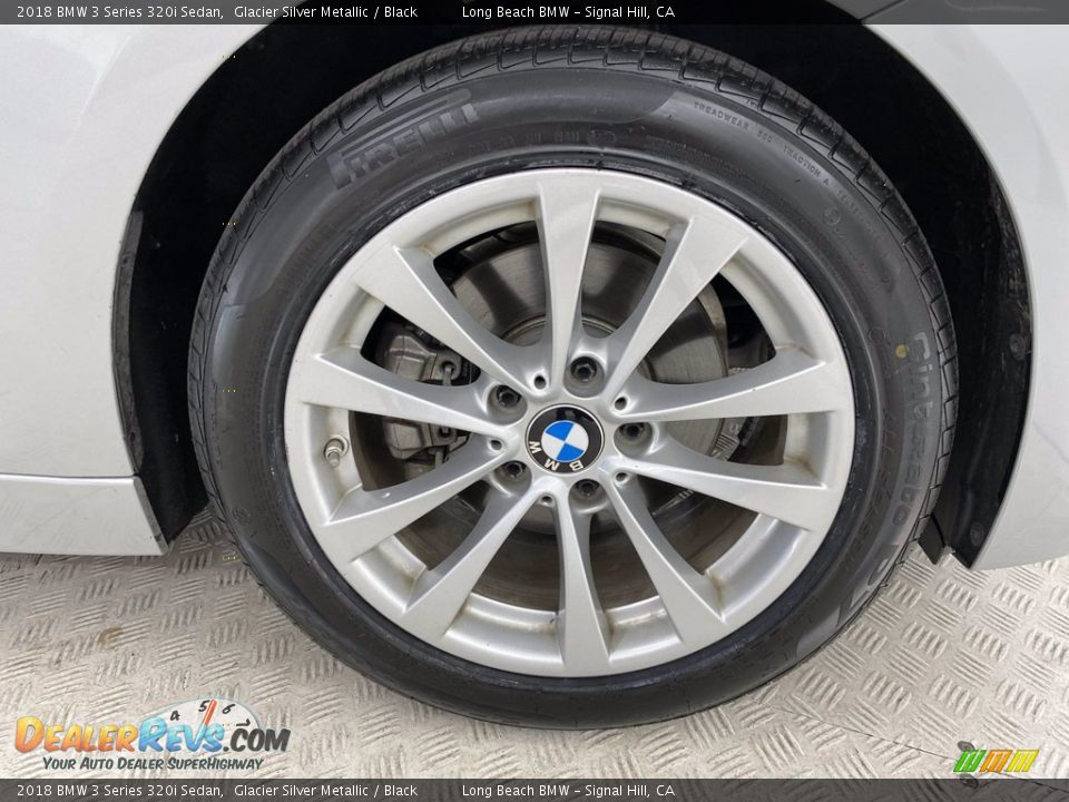 2018 BMW 3 Series 320i Sedan Glacier Silver Metallic / Black Photo #6