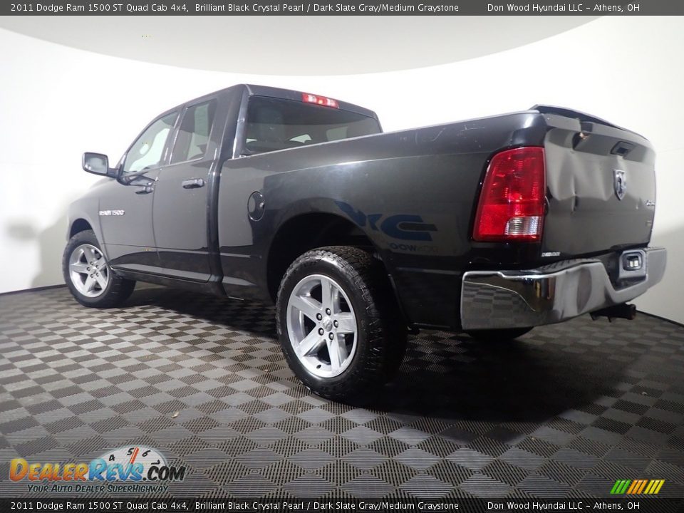2011 Dodge Ram 1500 ST Quad Cab 4x4 Brilliant Black Crystal Pearl / Dark Slate Gray/Medium Graystone Photo #10