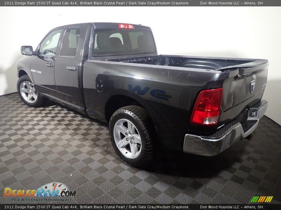 2011 Dodge Ram 1500 ST Quad Cab 4x4 Brilliant Black Crystal Pearl / Dark Slate Gray/Medium Graystone Photo #11