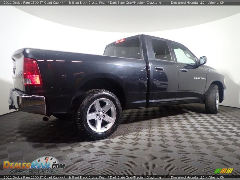 2011 Dodge Ram 1500 ST Quad Cab 4x4 Brilliant Black Crystal Pearl / Dark Slate Gray/Medium Graystone Photo #14