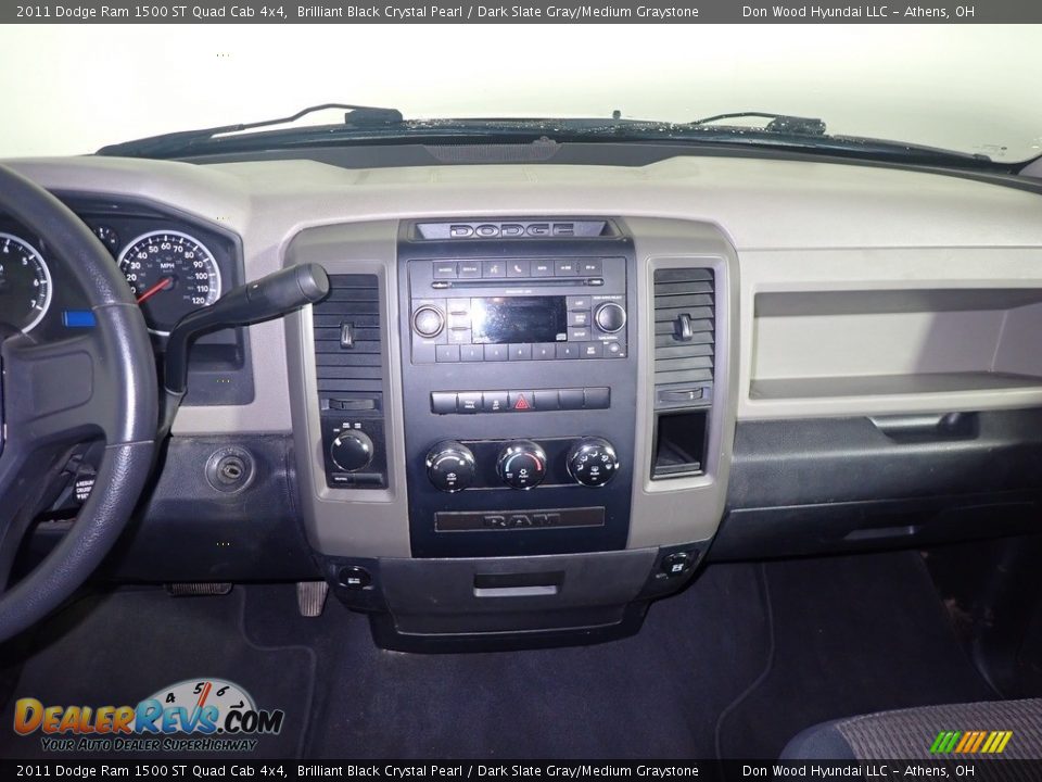 2011 Dodge Ram 1500 ST Quad Cab 4x4 Brilliant Black Crystal Pearl / Dark Slate Gray/Medium Graystone Photo #23