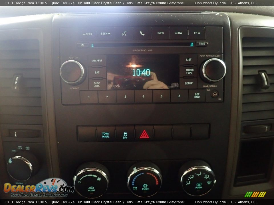 2011 Dodge Ram 1500 ST Quad Cab 4x4 Brilliant Black Crystal Pearl / Dark Slate Gray/Medium Graystone Photo #24