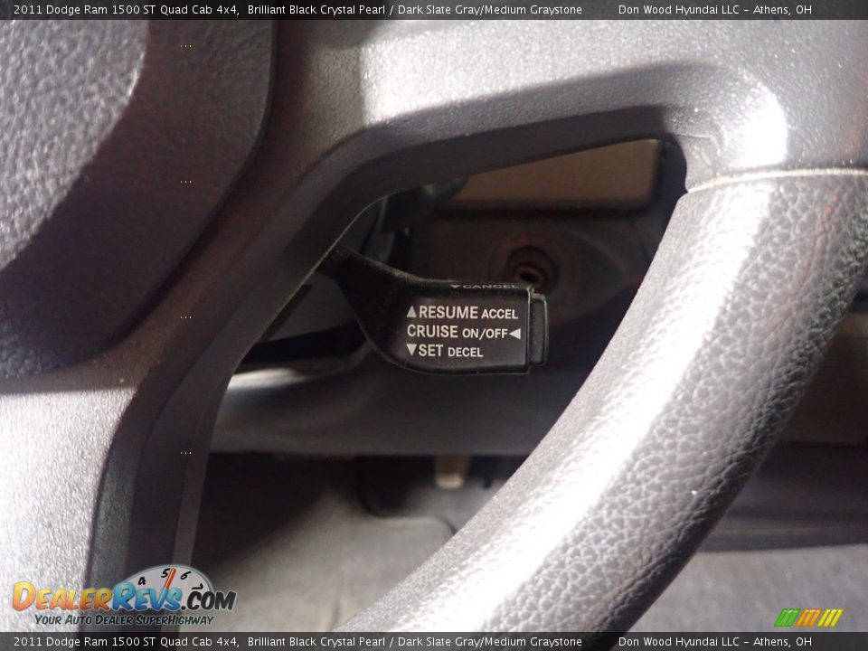 2011 Dodge Ram 1500 ST Quad Cab 4x4 Brilliant Black Crystal Pearl / Dark Slate Gray/Medium Graystone Photo #27