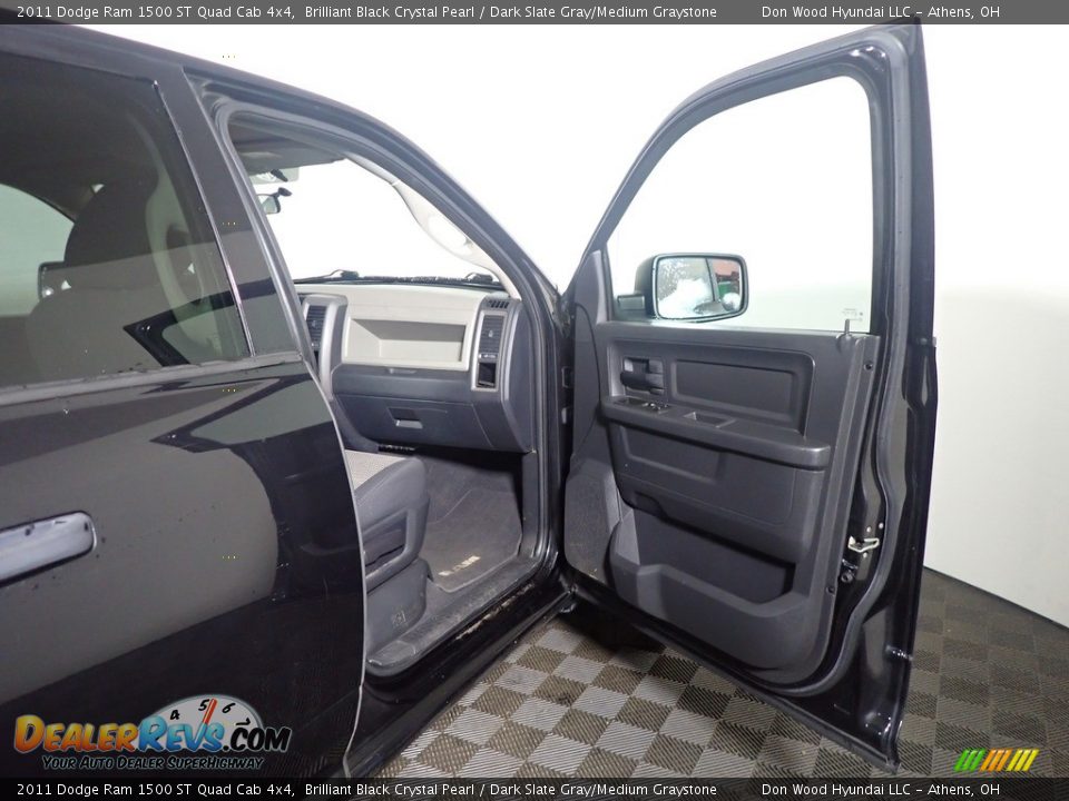 2011 Dodge Ram 1500 ST Quad Cab 4x4 Brilliant Black Crystal Pearl / Dark Slate Gray/Medium Graystone Photo #34