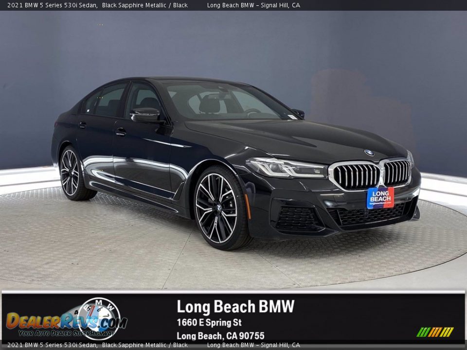 2021 BMW 5 Series 530i Sedan Black Sapphire Metallic / Black Photo #1