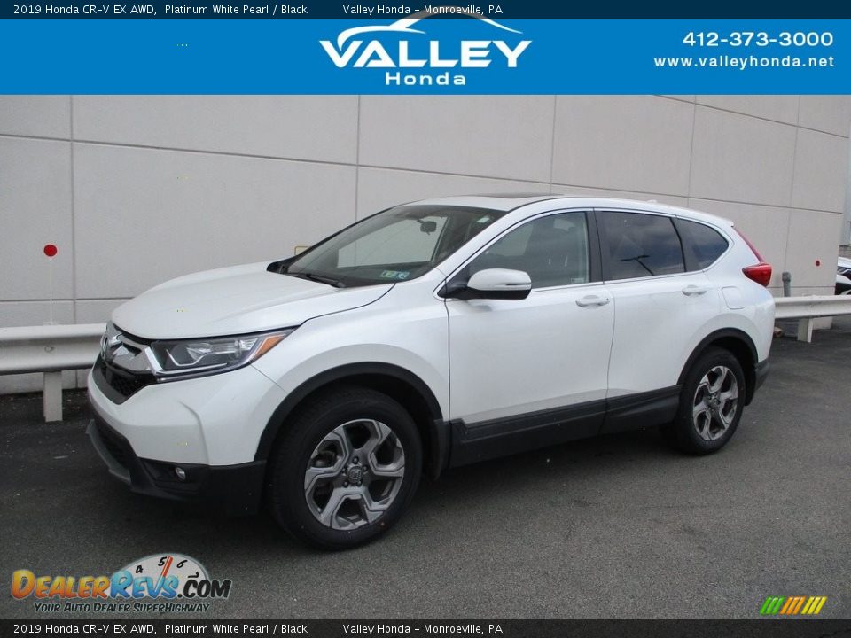 2019 Honda CR-V EX AWD Platinum White Pearl / Black Photo #1