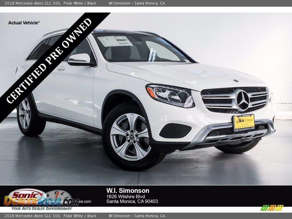 2018 Mercedes-Benz GLC 300 Polar White / Black Photo #1