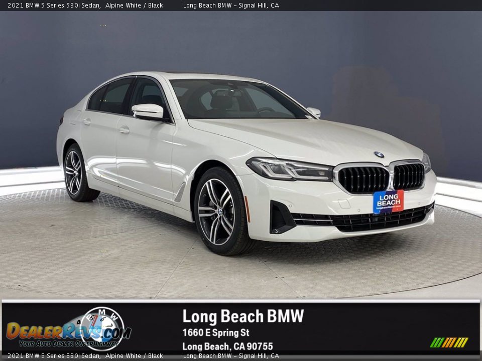 2021 BMW 5 Series 530i Sedan Alpine White / Black Photo #1