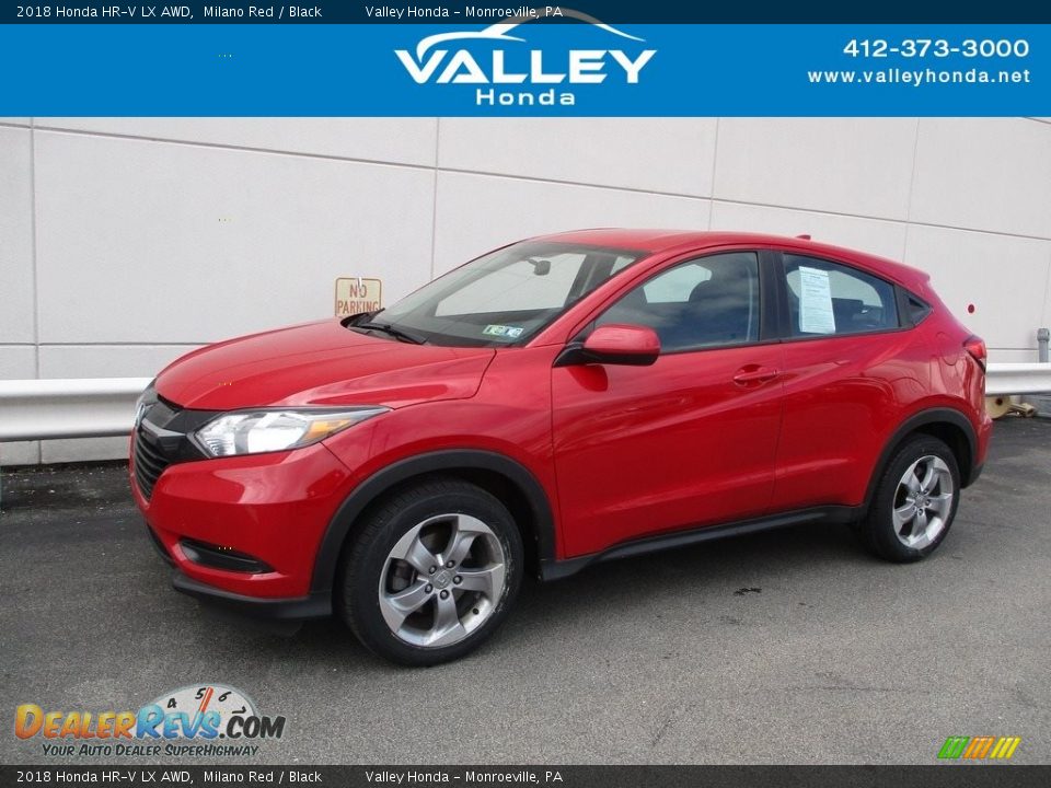 2018 Honda HR-V LX AWD Milano Red / Black Photo #1