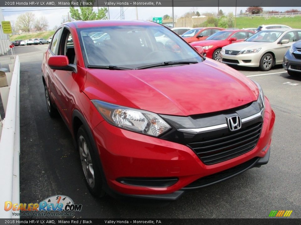 2018 Honda HR-V LX AWD Milano Red / Black Photo #7