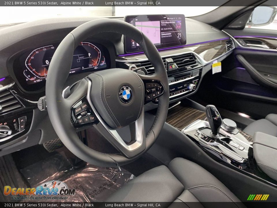 2021 BMW 5 Series 530i Sedan Alpine White / Black Photo #12