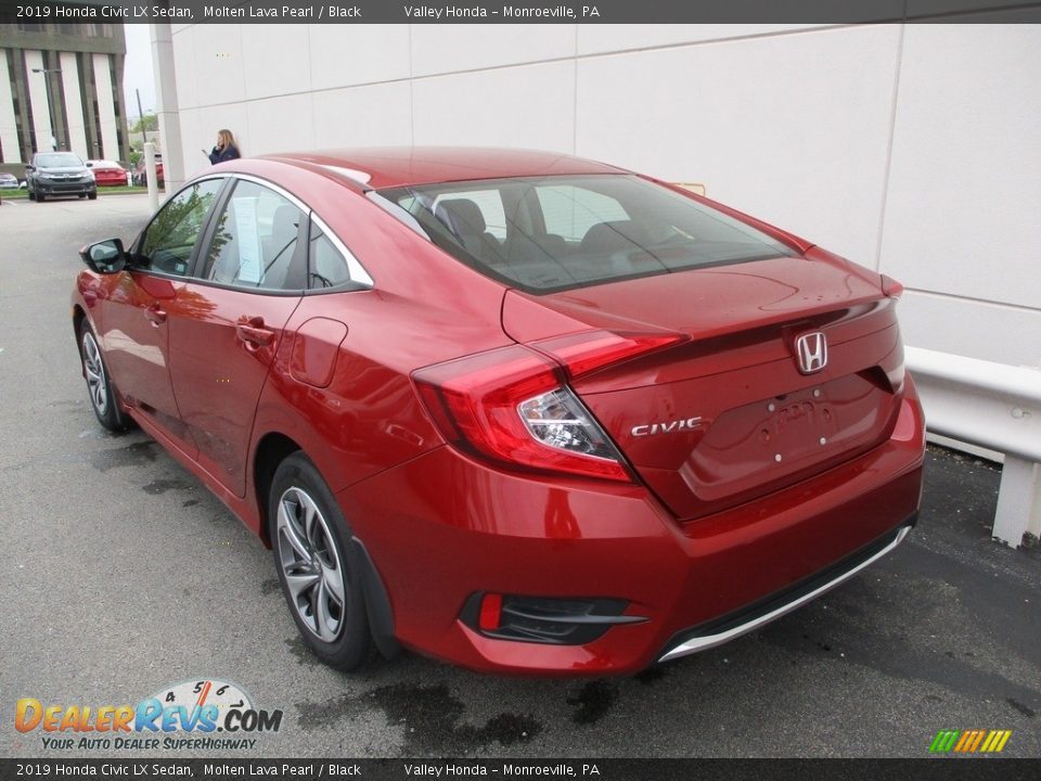 2019 Honda Civic LX Sedan Molten Lava Pearl / Black Photo #3