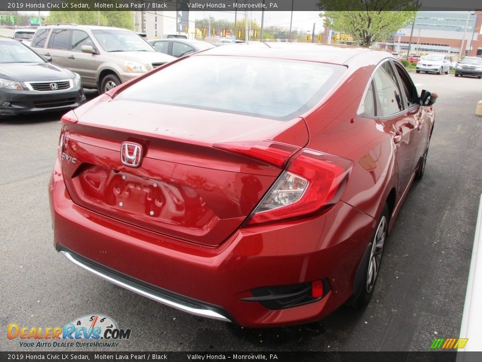 2019 Honda Civic LX Sedan Molten Lava Pearl / Black Photo #5