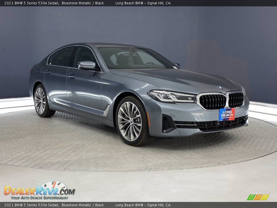 2021 BMW 5 Series 530e Sedan Bluestone Metallic / Black Photo #1