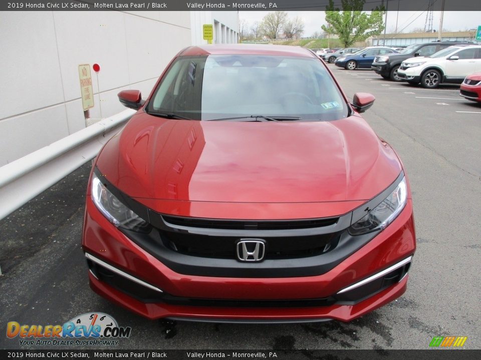 2019 Honda Civic LX Sedan Molten Lava Pearl / Black Photo #8