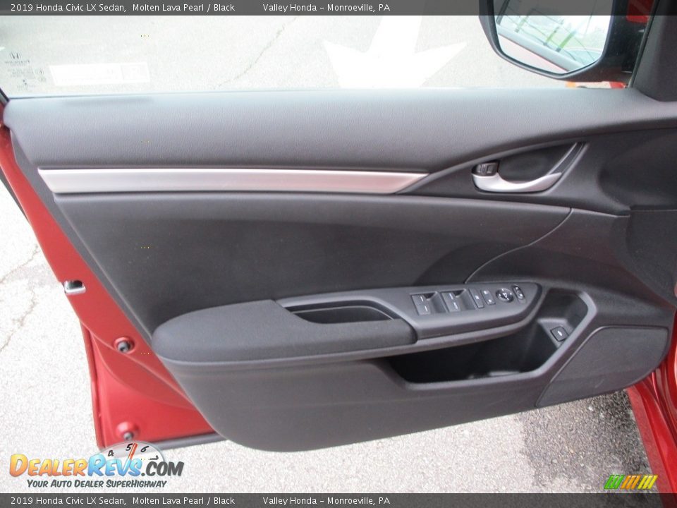 2019 Honda Civic LX Sedan Molten Lava Pearl / Black Photo #10