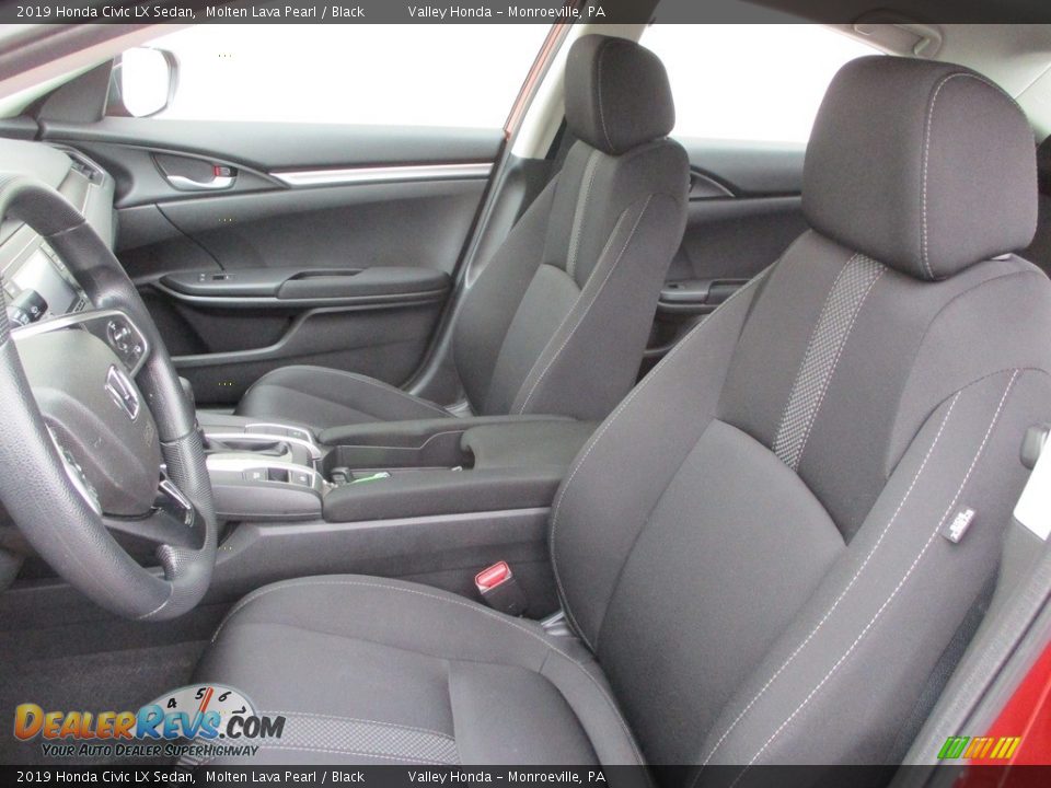 2019 Honda Civic LX Sedan Molten Lava Pearl / Black Photo #11
