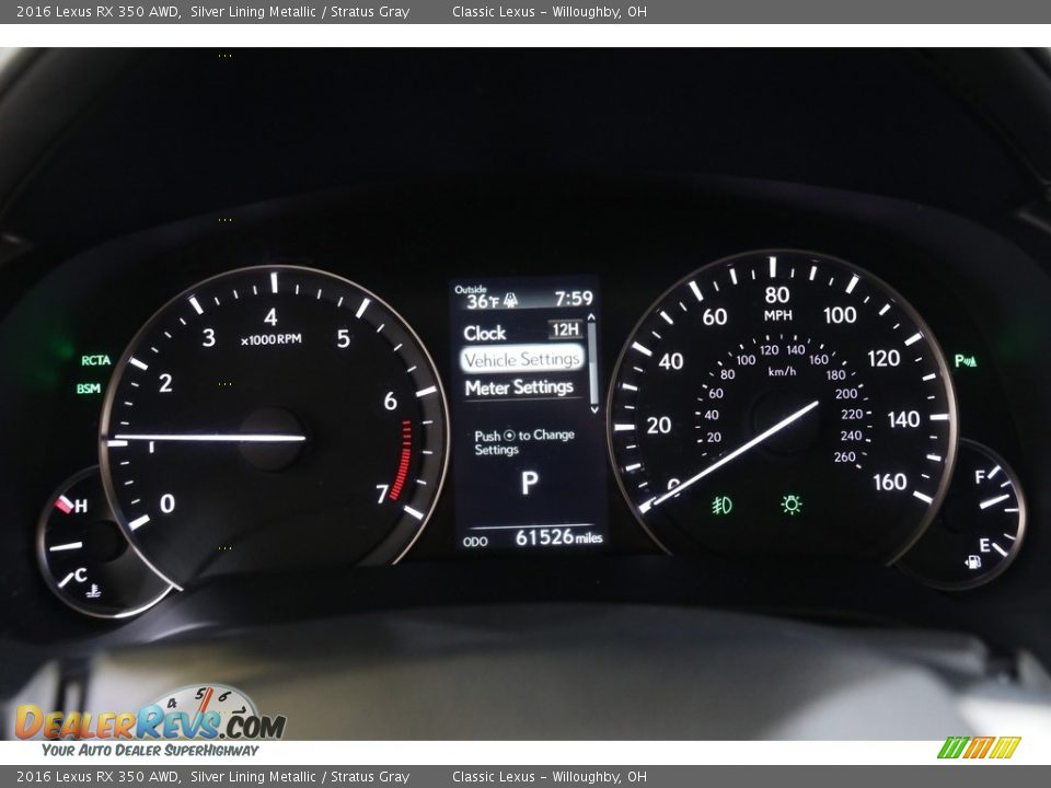 2016 Lexus RX 350 AWD Gauges Photo #8