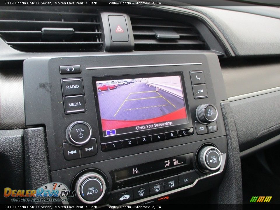 2019 Honda Civic LX Sedan Molten Lava Pearl / Black Photo #17