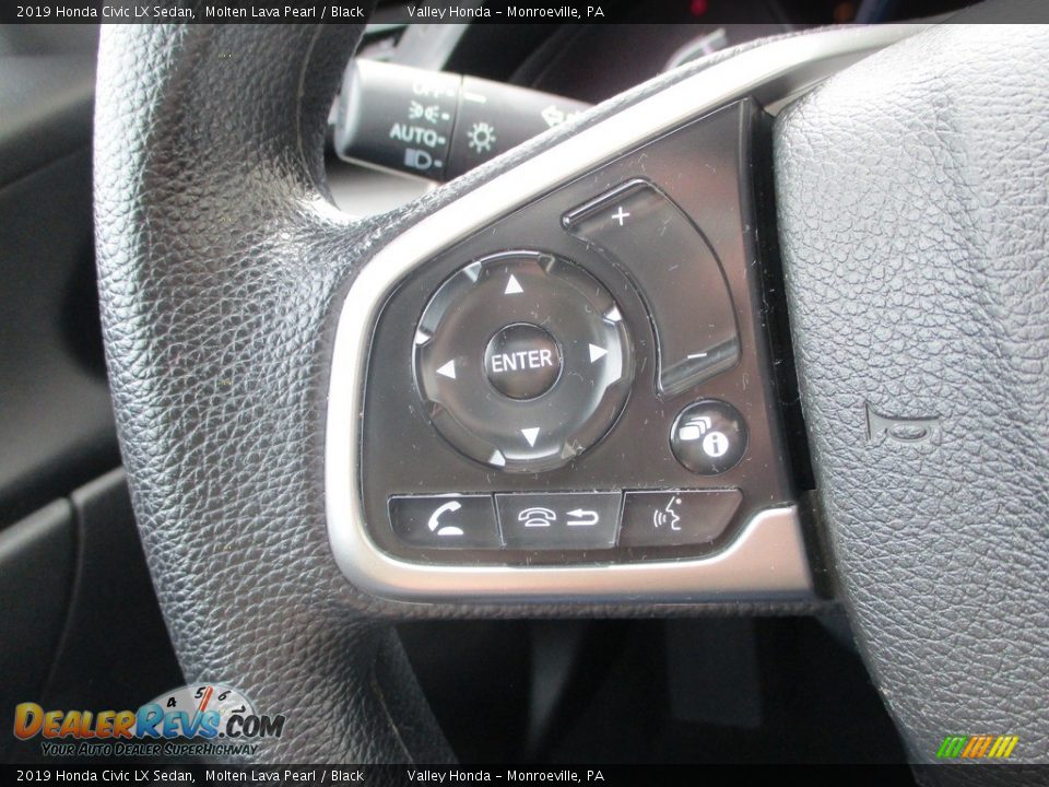2019 Honda Civic LX Sedan Molten Lava Pearl / Black Photo #18
