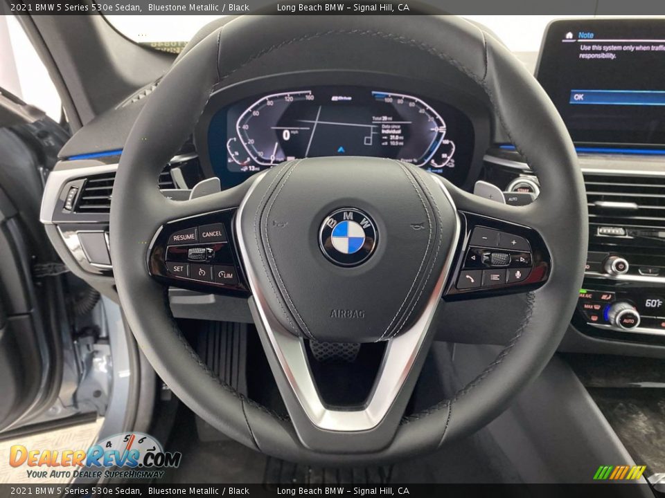 2021 BMW 5 Series 530e Sedan Bluestone Metallic / Black Photo #14